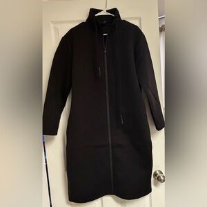 Black Long Sleeve Zip-Up Scuba Look Jacket M